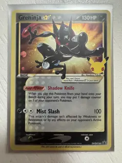 Pokemon TCG card Holo bleed Greninja Gold Star SWSH144 Promo NM - Image 1