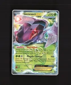 Genesect EX 11/101 2014 World Championship Ultra Rare Pokemon Card DMG - Image 1