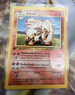 POKEMON Card GERMAN BASE SET 1st Edition "ARKANI" #23/102 Uncommon Hi Grade NM - Image 1