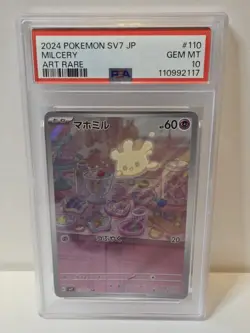 PSA 10 Pokemon Card Milcery 110/102 AR SV7 Stellar Miracle Japanese 2024 - Image 1