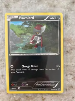 Pokemon TCG Pawniard Card XY Steam Siege Common 63/114 NM - Image 1