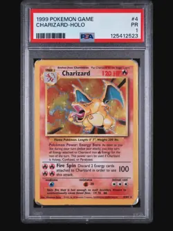 PSA 1 Charizard 4/102 Base Set 1999 Holo Rare WOTC Pokemon Card TCG - Image 1