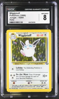 CGC 8 Wigglytuff 1999 Jungle 16/64 Holo Pokemon Card - Image 1