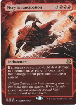 MTG: Wilds of Eldraine: Enchanting Tales: Fiery Emancipation: LP Condition - Image 1