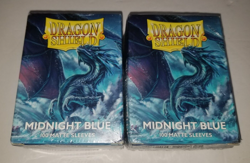 2x Dragon Shield Sleeves: Standard Midnight Blue 100 Matte Sleeves NEW - Image 1