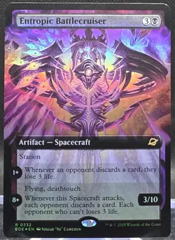 Entropic Battlecruiser #332 Edge of Eternities Borderless Foil Rare - Image 1