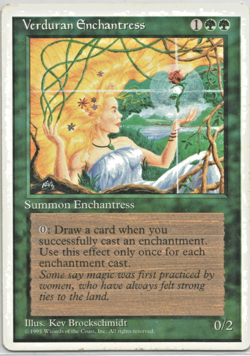 MTG - Verduran Enchantress - 4th Edition - Reg - ENG - NM - Image 1