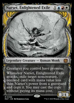 MTG Narset, Enlightened Exile - Foil - Showcase, Light Play, English March of th - Image 1