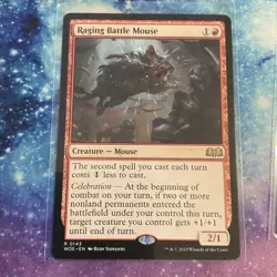 Raging Battle Mouse (REGULAR) x1 - MTG Wilds of Eldraine WOE #143 - Image 1