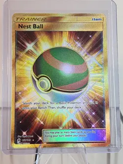 Pokemon TCG: Nest Ball 158/149 - Gold Secret Rare Holo Full Art - NM/LP - Image 1