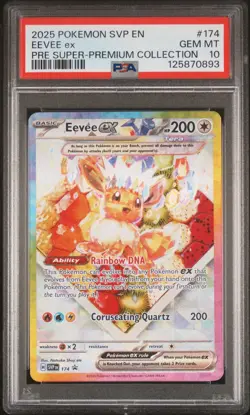 2025 POKEMON SVP EN-SV BLACK STAR PROMO #174 EEVEE EX PSA 10 - Image 1