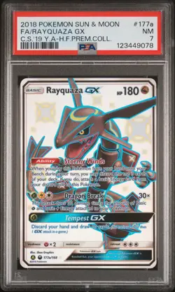 Rayquaza Gx 177a Premium Collection Pokemon PSA 7 - Image 1