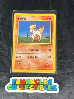 Pokemon TCG Ponyta Base Set 60/102 Regular Unlimited Common - Image 1