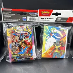 Pokemon TCG - Mega Evolution Mini Portfolio Pack- 1 Portfolio & 1 Booster Pack - Image 1