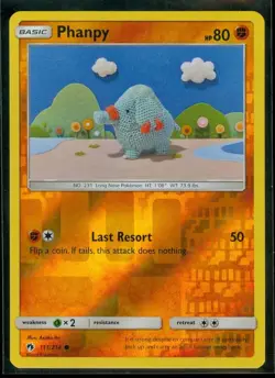 Phanpy 111/214 Lost Thunder Reverse Holo Common Light Play Pokemon DNA GAMES - Image 1