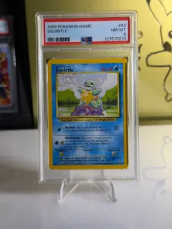1999 Pokemon Base Set Squirtle #63 PSA 8 NM-MT Vintage WOTC Original - Image 1