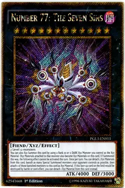 Yugioh! LP Number 77: The Seven Sins - PGL3-EN011 - Gold Secret Rare - 1st Editi - Image 1