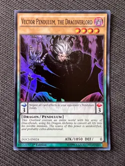 Yugioh Vector Pendulum, the Dracoverlord 1st Edition Super Rare DOCS-EN024 LP - Image 1