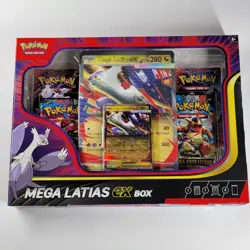 Pokemon TCG Mega Latias EX Box 4 Booster Packs Promo Jumbo Oversize Card Set - Image 1