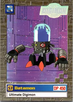 53 Datamon 15 of 32 Ultimate Digimon 1999 Digimon CCG Card NM - Image 1