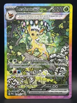 Pokemon Leafeon EX SIR Prismatic Evolutions English Card 144/131 Near Mint - Image 1