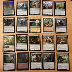 Magic The Gathering Lot Of 20 Green Cards Including Rares and Mythics NM - Image 1