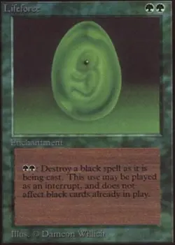 MTG magic cards 1x Lifeforce Beta Light Play, English - Image 1