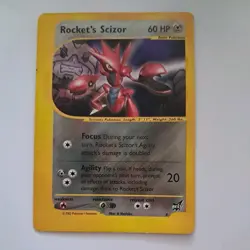 Pokemon TCG Rocket’s Scizor 2002 Best of Game Promo Card NM/LP Team Rocket RARE - Image 1