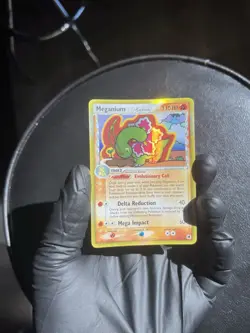 Meganium (Delta Species) 4/101 Dragon Frontiers Holo ERROR CARD PRINT LINE - Image 1