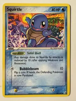SQUIRTLE - 64/100 - EX Crystal Guardians - Non-Holo - 2006 - Pokemon Card - NM - Image 1