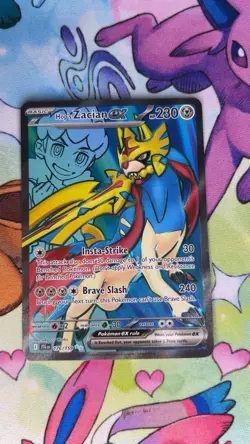 Pokemon TCG Hops Zacian EX Full Art Holo Card 176/159 Journey Together - Image 1