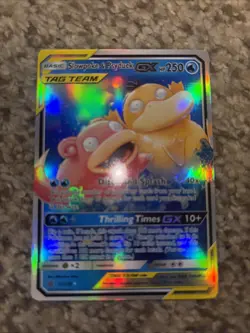 Pokemon TCG Slowpoke & Psyduck GX Tag Team Card FAKE/REPLICA/DISPLAY ONLY READ! - Image 1