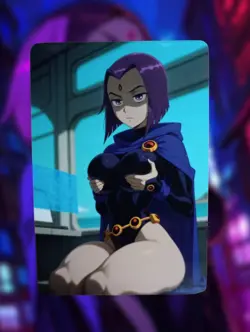 Raven Justice League Anime Waifu Sexy Goddess Doujin Lewd Hentai Card - Image 1