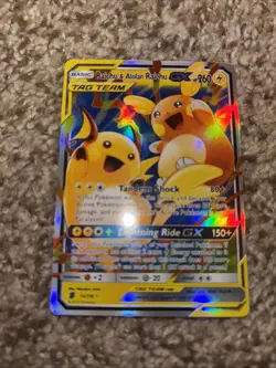 Pokemon TCG Raichu Alolan Raichu Tag Team Card FAKE/REPLICA/DISPLAY ONLY READ! - Image 1
