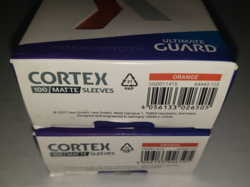 2x Ultimate Guard Cortex ORANGE MATTE Gaming Card Sleeves Standard Size 100 Pack - Image 3