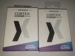 2x Ultimate Guard Cortex BLACK MATTE Gaming Card Sleeves Standard Size 100ct - Image 1
