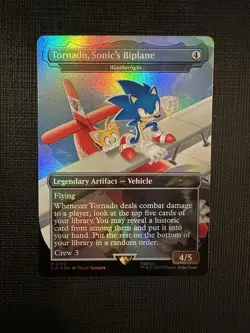 Tornado, Sonic's Biplane 2100 | Near Mint FOIL | Secret Lair Drop SLD Magic MTG - Image 1