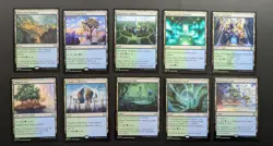 MTG Magic Set of 10 Simic Dual Lands EDH Commander Deck Staples Green Blue Mana - Image 1