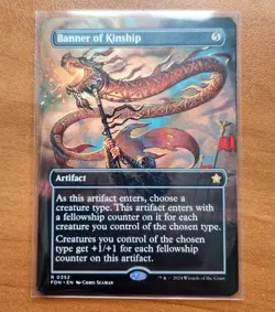 Magic MTG Banner of Kinship 0352 Borderless Regular Rare - NM condition - Image 1
