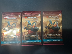 Lot of 3 Magic: The Gathering LOTR Tales of Middle-Earth Draft Booster Packs - Image 1