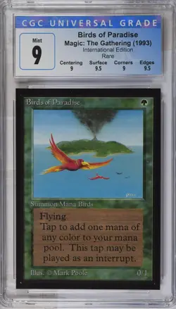 BIRDS OF PARADISE Collectors Ed Intl Rare CGC 9 Q++ Vintage MTG [Nostalgium] - Image 1