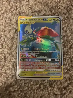 Pokemon TCG Celebi & Venusaur GX Holo Ultra Rare FAKE/REPLICA/DISPLAY ONLY - Image 1