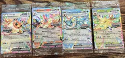 Pokemon Prismatic Evolutions Stamped Promo Lot- 4 Suprise Box Promos Sealed - Image 1