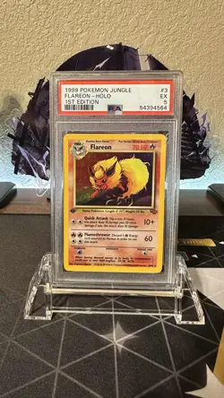 PSA 5 Flareon 1999 Jungle 1st Edition Pokemon Holo 3/64 - Fast Shipping LOOK - Image 1