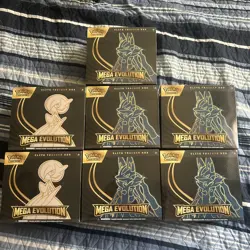 Pokemon TCG Mega Evolution Elite Trainer Box ETB New Factory Sealed Lot of 7 - Image 1