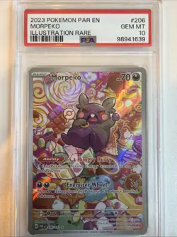 Morpeko 206/182 SV04: Paradox Rift Holo PSA 10 Pokemon - Image 1