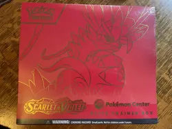 Pokemon Center ETB Elite Trainer Box Scarlet and Violet Koraidon Factory Sealed - Image 1