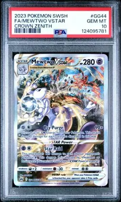 Mewtwo VSTAR GG44/GG70 Crown Zenith: Galarian Gallery Holo Pokemon PSA 10 - Image 1