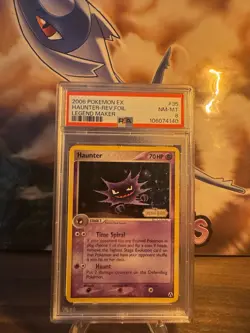 Pokemon Haunter Reverse Holo EX Legend Maker Card 35/92 PSA 8 - Image 1