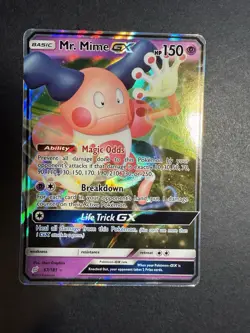 Pokemon TCG Sun & Moon Team Up Mr. Mime GX 67/181 Ultra Rare Holo NM/Mint - Image 1